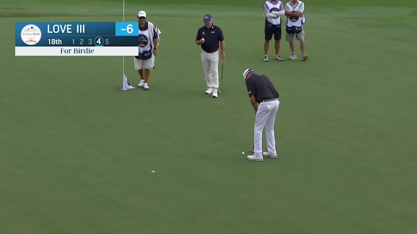 Davis Love III makes birdie on No. 18 at Chubb Classic