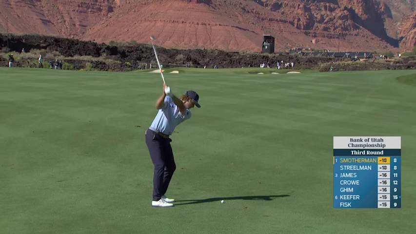 Austin Smotherman reaches par-5 No. 9 in two, makes birdie at Bank of Utah