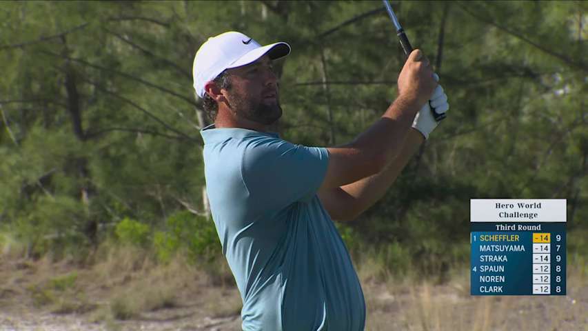 Scottie Scheffler hits 112-yard approach to 5 feet, sets up birdie