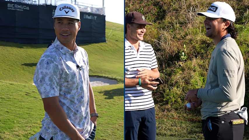 Isaiah Salinda and Kevin Velo take on treacherous No. 16 at Butterfield Bermuda