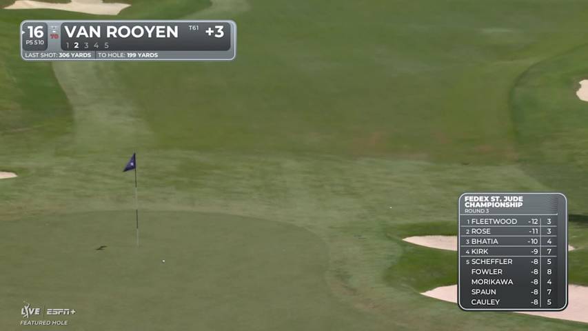 Erik van Rooyen makes birdie on No. 16 at FedEx St. Jude