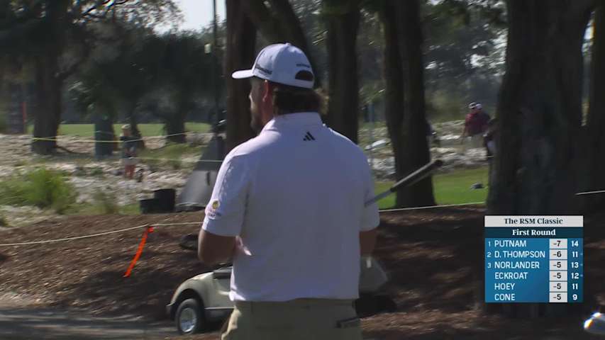 Andrew Novak hits 57-yard approach to 2 feet, sets up birdie on No. 8 at The RSM Classic