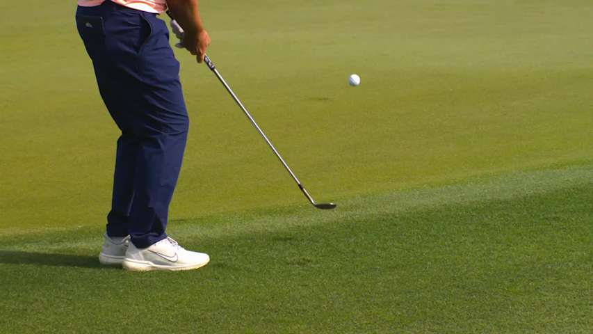 Alex Fitzpatrick/Matt Fitzpatrick holes out for birdie from 37-feet on No. 16 at Zurich Classic