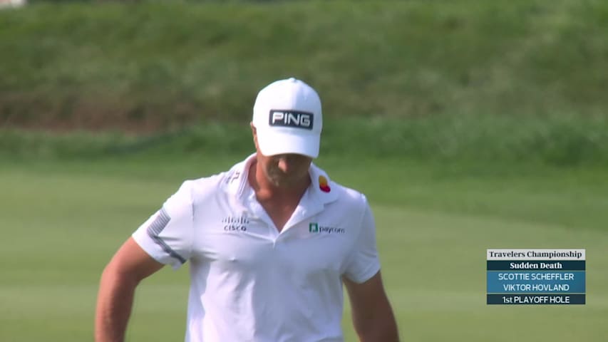 Viktor Hovland makes birdie to win in playoff at Travelers
