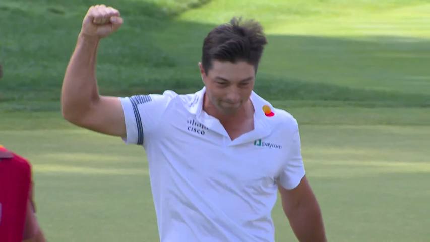 Viktor Hovland makes birdie to win in playoff at Travelers