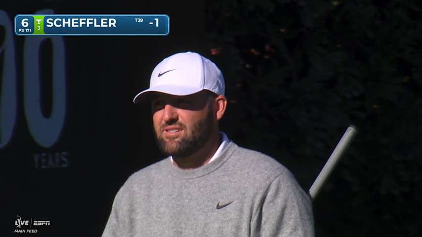 Scottie Scheffler hits 168-yard drive to 10 feet, makes birdie on No. 6 at The Genesis