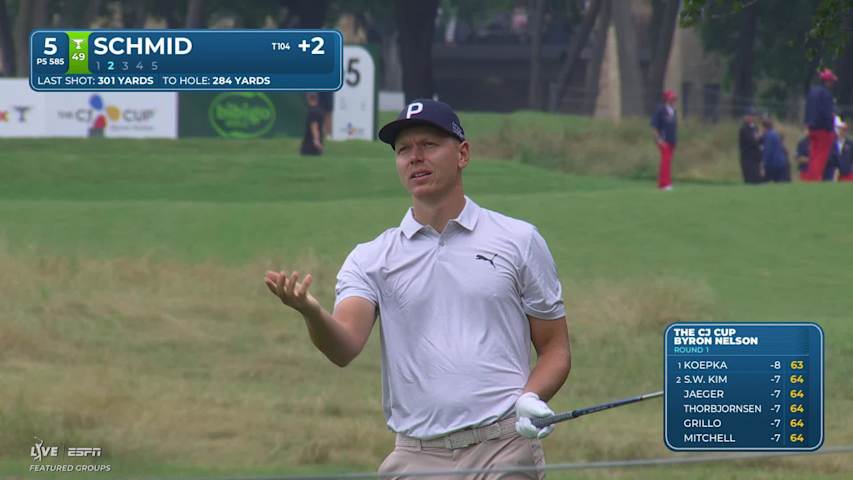 Matti Schmid makes birdie on No. 5 at THE CJ CUP