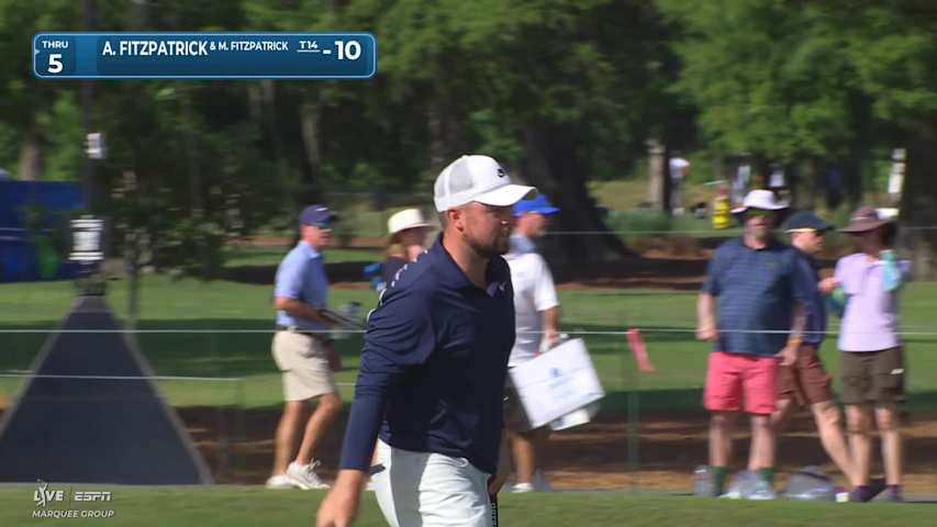 Alex Fitzpatrick/Matt Fitzpatrick makes birdie on No. 14 at Zurich Classic