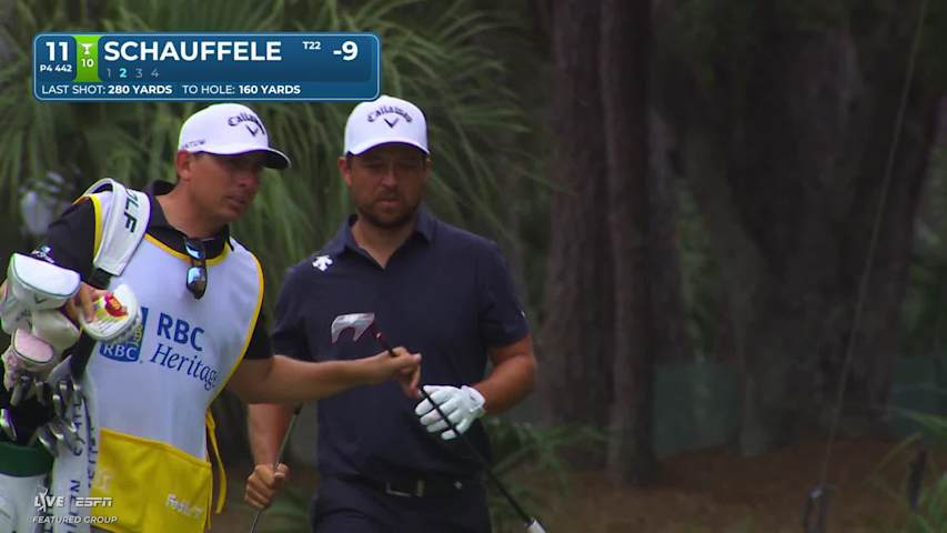 Xander Schauffele's 157-yard approach sets up birdie on No. 11 at RBC Heritage