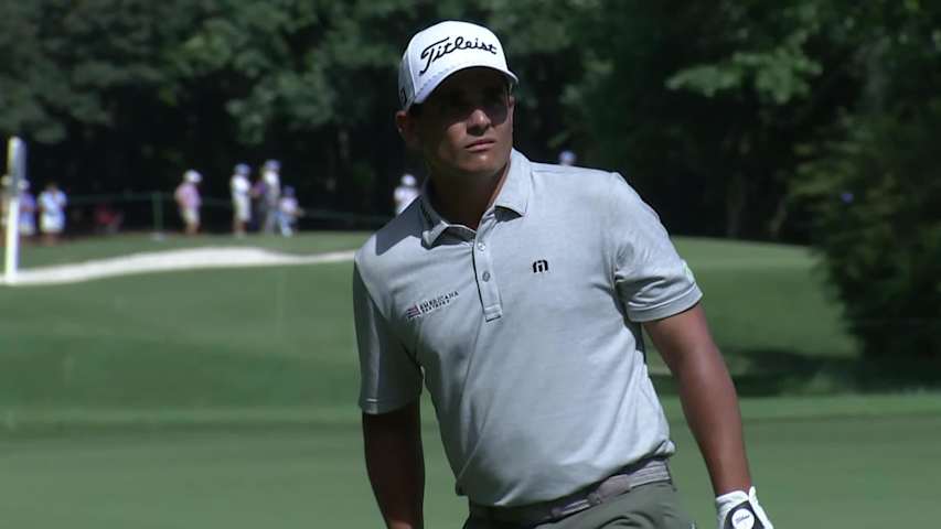 Emilio Gonzalez makes birdie on No. 12 at BMW Charity Pro-Am