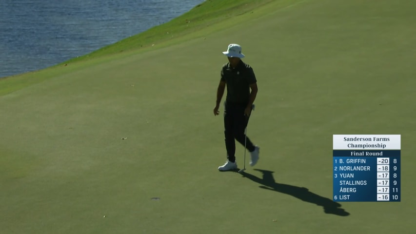 Zecheng Dou makes back-to-back birdies on No. 11 at Sanderson Farms