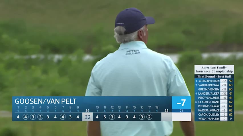 Team Goosen/Van Pelt makes birdie on No. 17 at American Family Insurance Championship