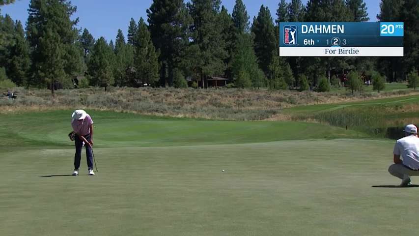 Joel Dahmen makes birdie on No. 6 at Barracuda
