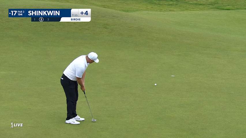 Callum Shinkwin rolls in 13-foot birdie putt at Genesis Scottish Open
