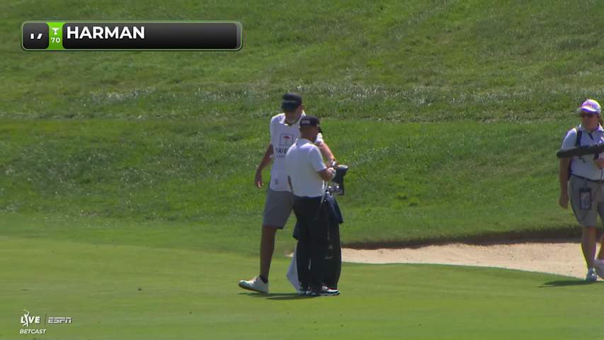 Brian Harman holes 160-yard shot for eagle on No. 17 at Travelers