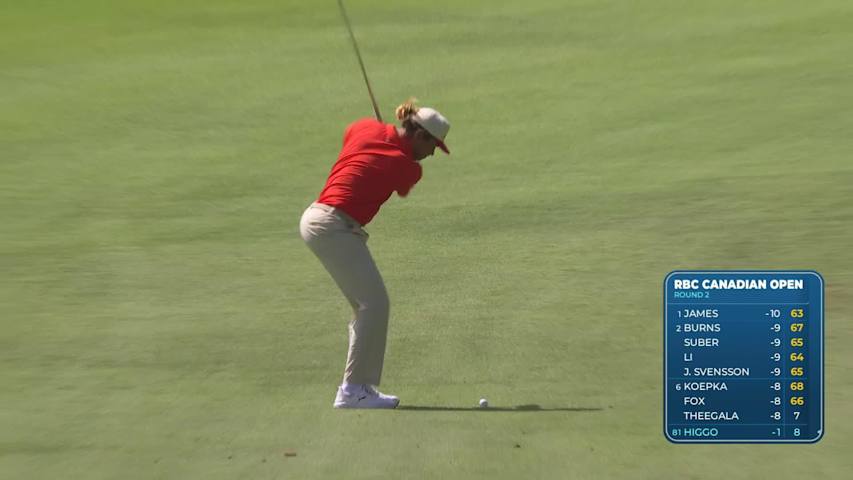 Garrick Higgo reaches par-5 No. 18 in two, makes birdie at RBC Canadian