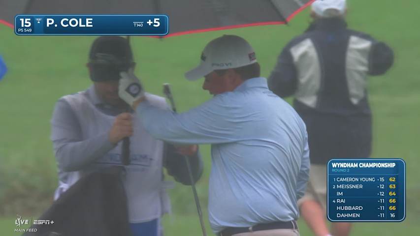 Preston Cole makes birdie on No. 15 at Wyndham