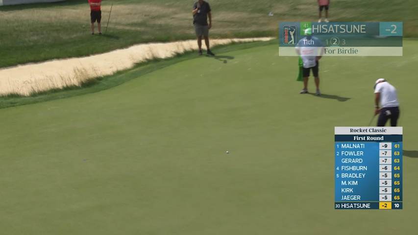 Ryo Hisatsune sinks 20-foot birdie putt on No. 11 at Rocket Classic