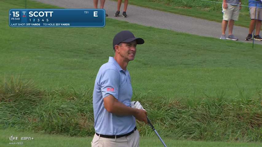 Adam Scott reaches in two to set up two-putt birdie at Wyndham