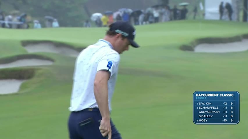Max Greyserman hits 138-yard approach to 9 feet, sets up birdie on No. 9 at Baycurrent