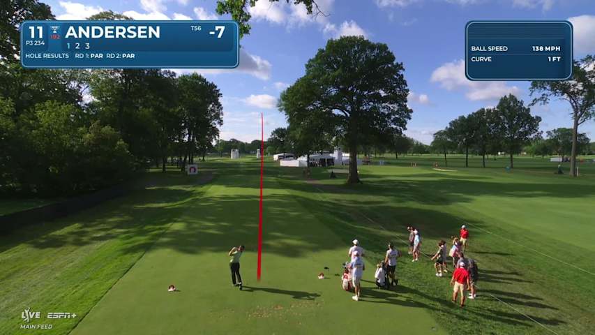 Mason Andersen makes birdie on No. 11 at Rocket Classic