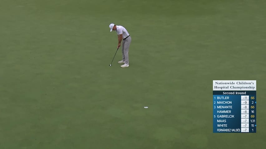 Theo Humphrey makes birdie on No. 18 at Nationwide Children's