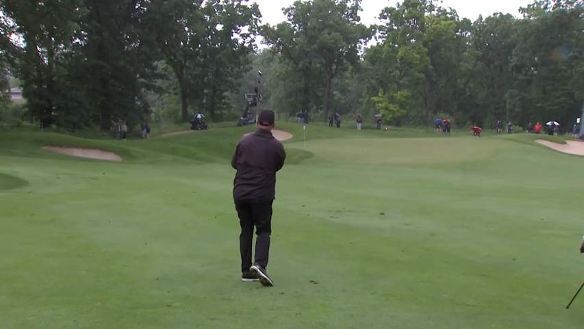 Marco Dawson hits it tight to set up birdie at American