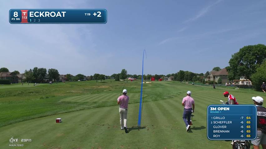 Austin Eckroat hits tee shot to 5 feet, sets up birdie on No. 8 at 3M Open