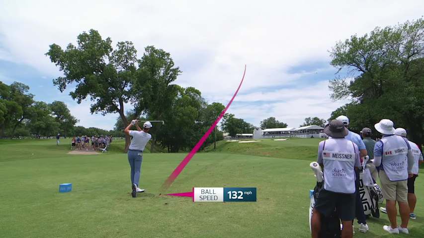 Mac Meissner hits tee shot to 7 feet, sets up birdie on No. 8 at Charles Schwab