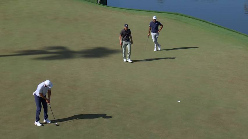 Michael Thorbjornsen sinks 17-foot birdie putt on No. 13 at THE PLAYERS
