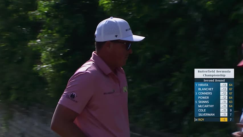 Kevin Roy hits tee shot to 1 foot, sets up birdie on No. 8 at Butterfield Bermuda