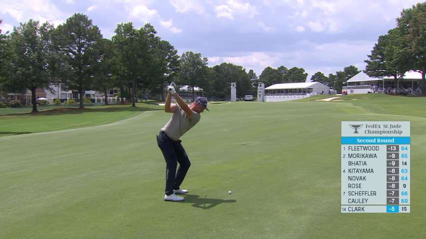 Wyndham Clark makes birdie on No. 16 at FedEx St. Jude
