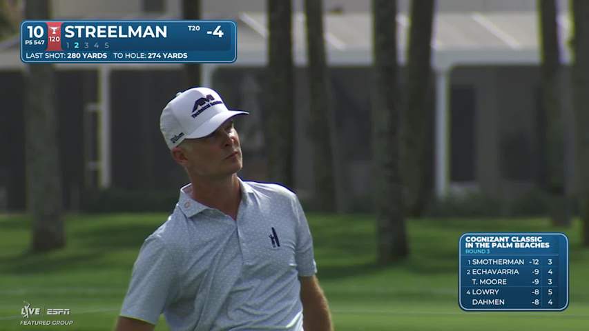 Kevin Streelman sinks 9-foot birdie putt on No. 10 at Cognizant Classic
