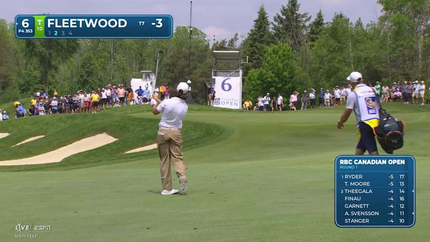 Tommy Fleetwood's 96-yard approach sets up birdie on No. 6 at RBC Canadian