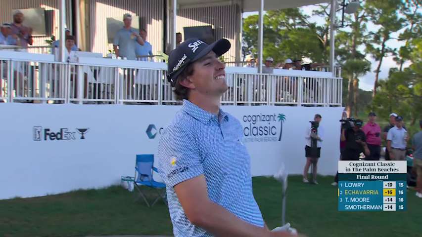 Nico Echavarria hits 164-yard tee shot to 10 feet, sets up birdie on No. 17 at Cognizant Classic