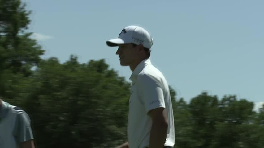 Adrien Dumont de Chassart makes birdie on No. 5 at Utah Championship