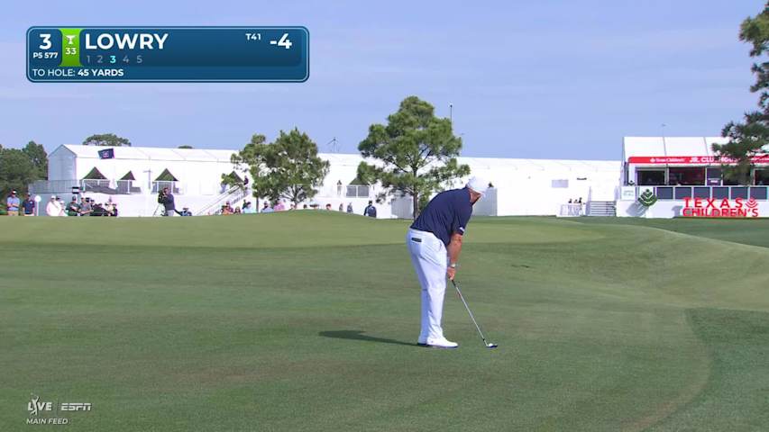 Shane Lowry pours in 14-foot birdie putt on No. 3 at Texas Children's