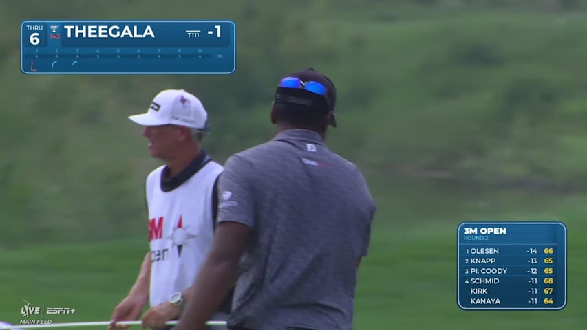 Sahith Theegala makes birdie on No. 6 at 3M Open