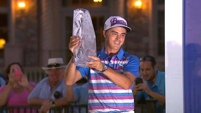 Rickie Fowler birdies No. 17 three times on Sunday to win THE PLAYERS