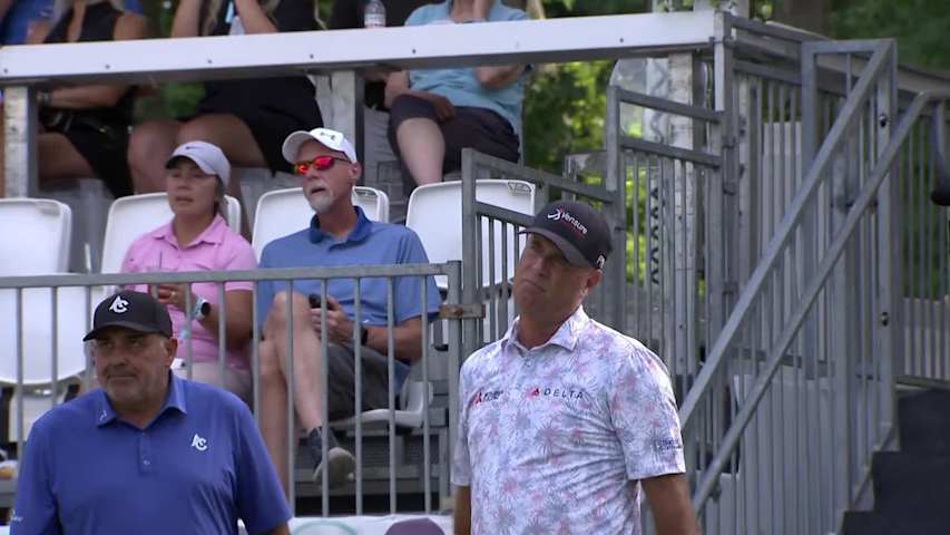 Stewart Cink makes birdie on No. 17 at The Ally Challenge