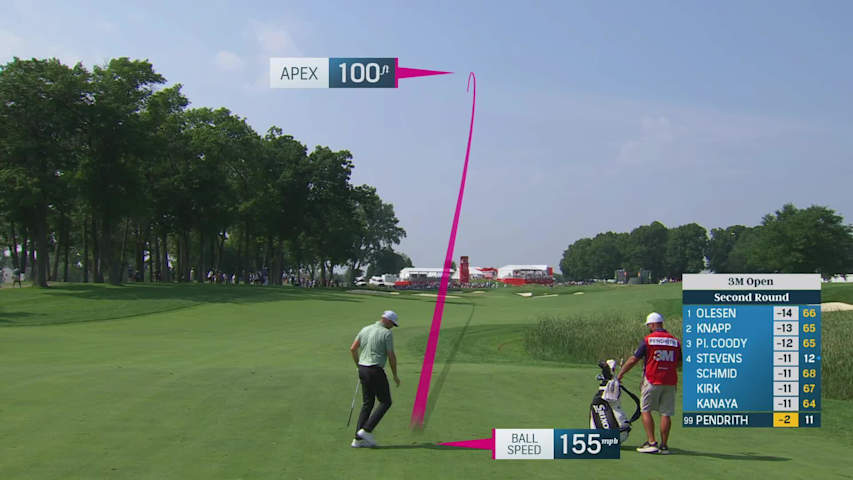 Taylor Pendrith makes birdie on No. 12 at 3M Open