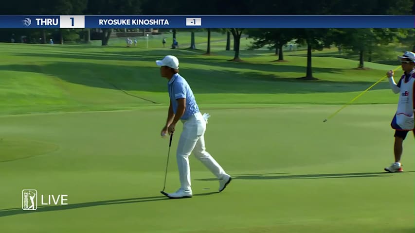 Ryosuke Kinoshita makes birdie on No. 1 in Round 3 at WGC-FedEx St. Jude