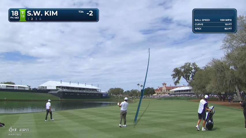 Si Woo Kim hits 180-yard approach to 11 feet, sets up birdie on No. 18 at THE PLAYERS
