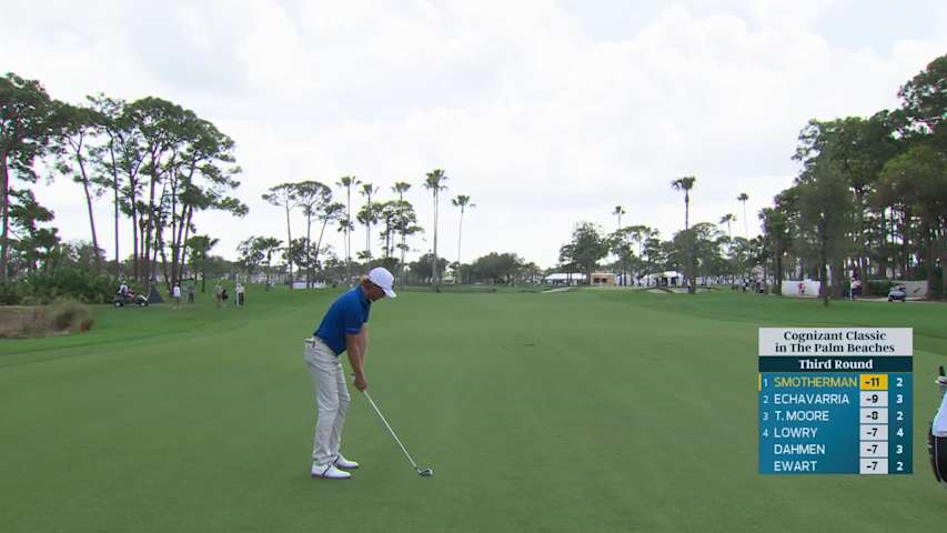 Austin Smotherman sinks 16-foot birdie putt on No. 3 at Cognizant Classic