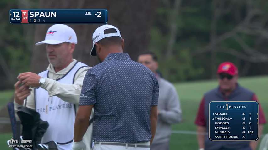 J.J. Spaun hits 91-yard approach to 9 feet, sets up birdie on No. 12 at THE PLAYERS