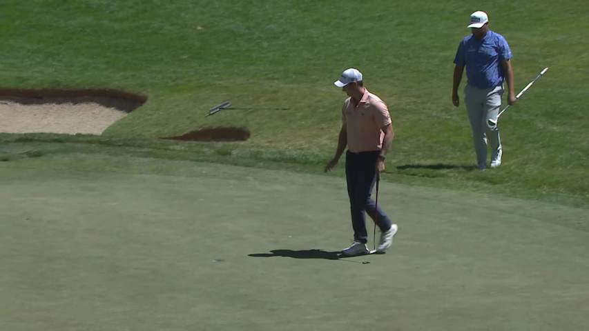 Vince Whaley makes birdie on No. 14 at Barracuda