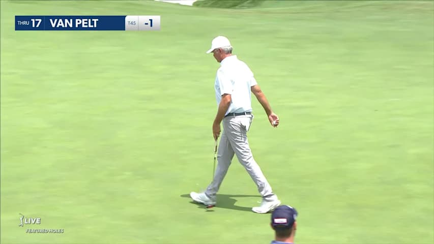 Bo Van Pelt sends in 24-foot birdie at AT&T Byron Nelson