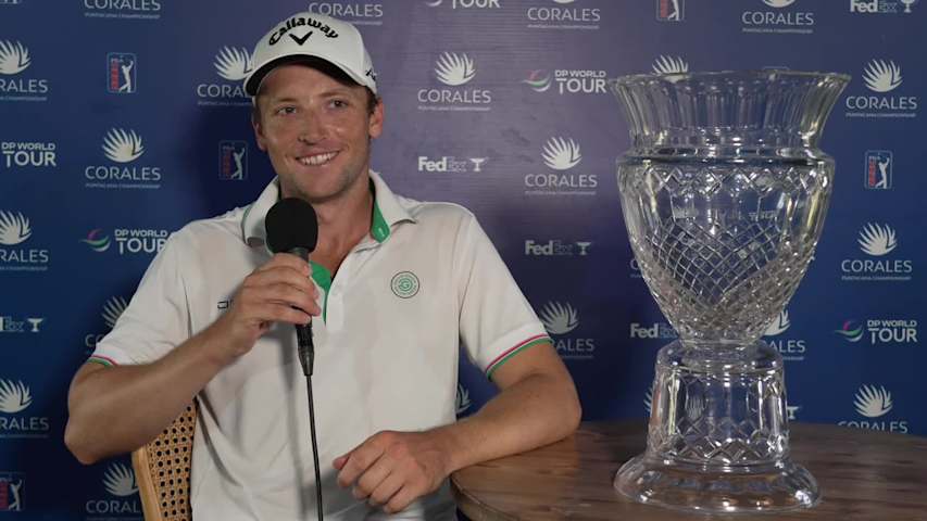 Stefano Mazzoli’s news conference after winning Corales Puntacana Championship