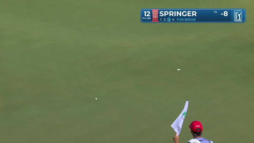 Hayden Springer sinks 22-foot birdie putt on No. 12 at Bank of Utah