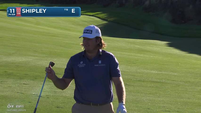 Neal Shipley gets up-and-down from 149 yards for birdie on No. 11 at Bank of Utah